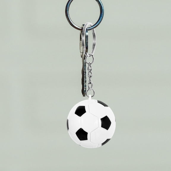 HOMEMAXS 2-Pack 4CM Soccer Keychains for Kids Party Favors, School Carnival Prizes, and Sports (Black)