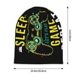 thumbnail image 5 of Beanie Hats for Men and Women, Eat Sleep Gaming Game Controller Patterns Adult Unisex Knit Hat Winter Warm Skull Cap, 5 of 7