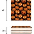 thumbnail image 3 of FMSHPON Halloween Pumpkin Set of 6 Coaster for Drinks, Absorbent Ceramic Stone Coasters Cup Mat with Cork Base for Home Kitchen Room Coffee Table Bar Decor, 3 of 4