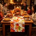thumbnail image 5 of Thanksgiving Maple Leaf Table Runner Fall Theme Pastoral Style Linen Table Runner for Home Party kitchen Table Decoration, 5 of 6