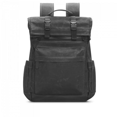 UPC: 0662919113693 | V7 16  Elite Roll top Canvas Backpack Laptop Case  Black