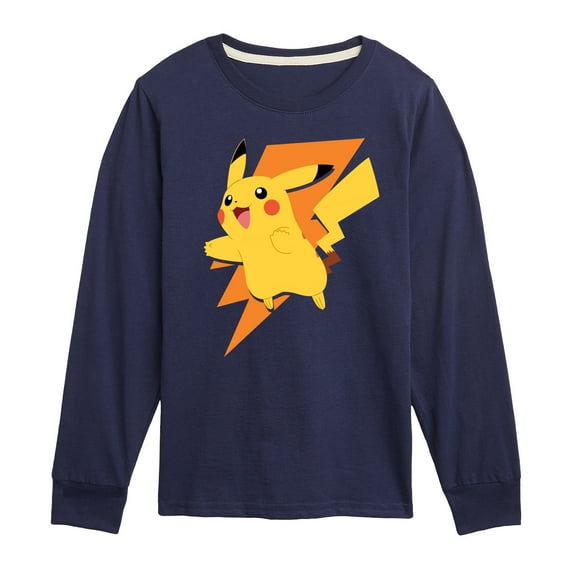 Pokémon - Pikachu Thunderbolt - Youth Long Sleeve Graphic T-Shirt