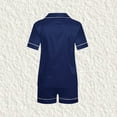 thumbnail image 5 of IROINNID Toddler Clothes Set Summer Short Sleeve Tops and Shorts Two-Piece Botton Lapel Suit Soild Color Kids Clothes, 5 of 5