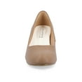 thumbnail image 3 of Journee Womens Luu Comfort Insole Round Toe Low Block Heel Pumps, Widths Available, 3 of 10