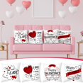 thumbnail image 1 of Fiudx Ofertas Y Liquidación Amor Día De San Valentín Almohada De Lino Sucio Cabecera Almohada Pareja Regalo Decoración Funda De Almohada Sofá Almohada, 1 of 3