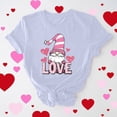 thumbnail image 2 of VKOYWKM Valentine's Tees Women Cute Love Heart Print T-Shirts Cute Tops Holiday Short Sleeve T Shirts Casual Crew Neck Romantic Tshirts, 2 of 7