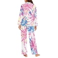 thumbnail image 4 of Garronmavis Tie Dye Pajama Set Womens Loungewear Sleepwear Button Down Soft Comfy Nightwear PJs Set Casual Stylish Lounge Sets with Pockets, 4 of 7