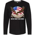 thumbnail image 3 of Inktastic Memorial Day- Never Forget Our Heroes- Bald Eagle Long Sleeve T-Shirt, 3 of 5