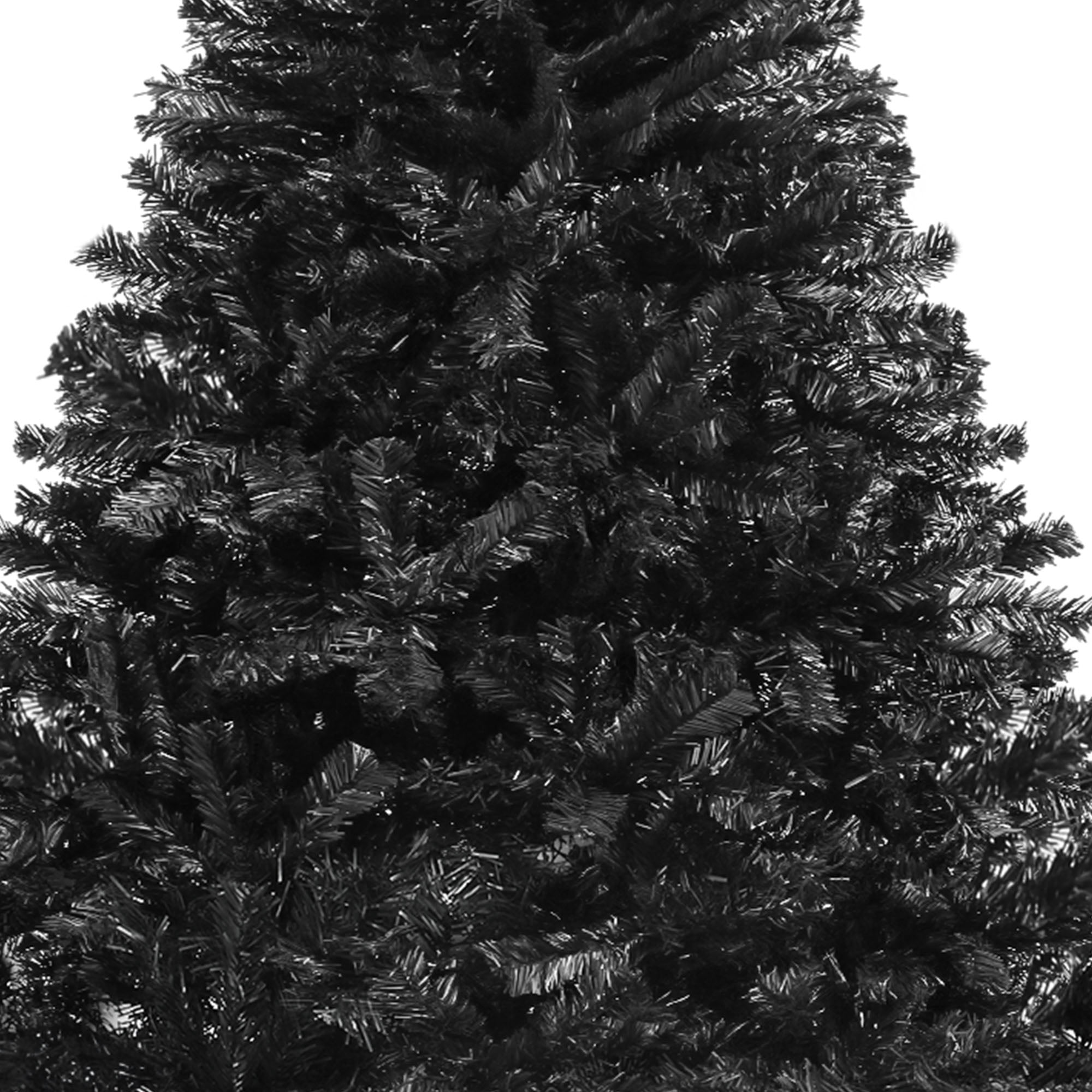 Uforic 6ft Halloween Artificial Christmas Tree with 818 Branch Tips & Foldable Base, Black