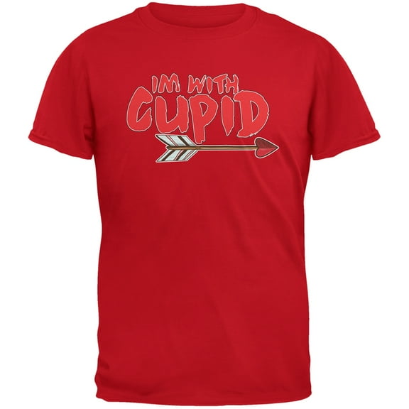 I'm With Cupid Red Adult T-Shirt - X-Large