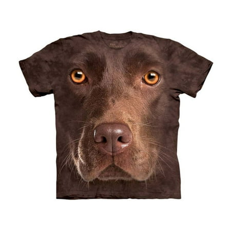 - The Mountain Kids 100% Cotton Chocolate Lab Face Novelty T-Shirt NEW