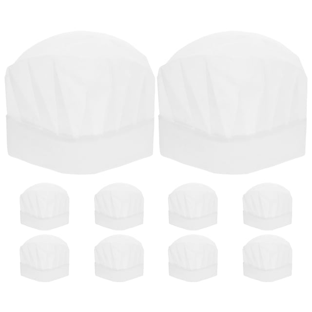 Shisuyan 10pcs Disposable Kitchen Work Cap For Kids' Cooking And Baking Activities Children Baking Cap Pastry Bakery Hat Easy to Wear