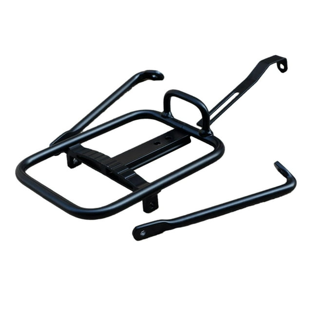 pitrice Carrier Bicycle Cargo Rack Pizza Front Bike Rack Silver Bikes Adult Folding Black 18x13cm
