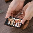 thumbnail image 6 of Uxcell Personalized Leather Mini Photo Album Keychain with 10 Pictures Memory Keyring Book for Family, Dark Brown, 6 of 6
