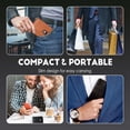 thumbnail image 2 of ddioayh Men's Vintage Lock Buckle Wallet with Multiple Card Slots and Zipper Coin Purse Compact Lightweight 112g for Business Travel Daily Use, 2 of 5