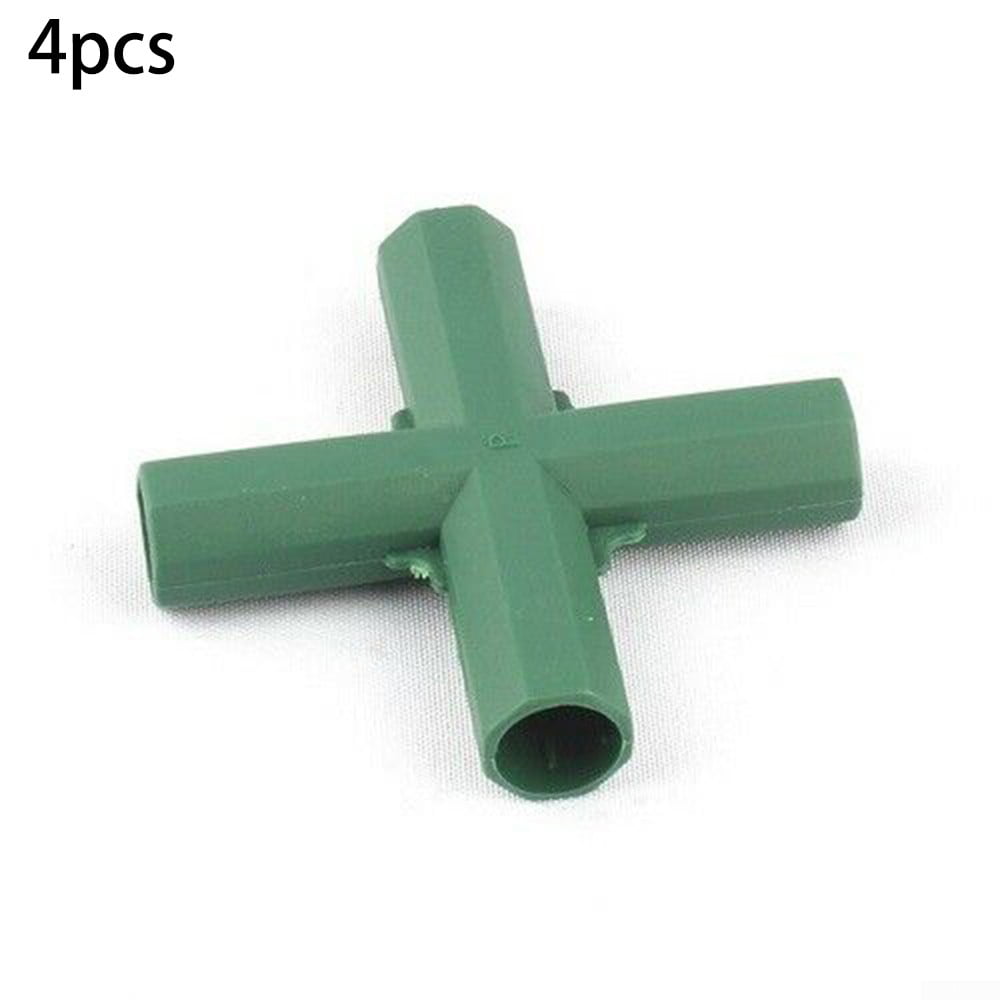 1/2/4x Greenhouse Plant Awning Structure Joints Connector Plastic Pipe Bracket