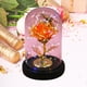 thumbnail image 3 of Adornos de San Valentín, regalos de San Valentín, rosa de papel de aluminio recubierta de vidrio, flor eterna, regalo creativo para vacaciones, luz nocturna LED luminosa, rosa decorativa., 3 of 7