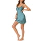 thumbnail image 4 of INSPIRE CHIC Vestidos de salón para mujeres en el Día de la Madre, camisones de satén, vestidos de noche con escote en V, tirantes de espagueti, pijamas, vestido de noche M azul lago, 4 of 6
