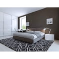 thumbnail image 5 of Lochas Luxury Velvet Shag Area Rug Plush Fluffy Rugs for Bedroom Living Room, Geometric Moroccan Rugs,4'x6',Dark Gray, 5 of 7