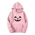 thumbnail image 3 of Craaazy Halloween Hoodies For Women Long Sleeve Hooded Tops With Pocket Halloween Printed Casual Loose Drawstring Sweatshirt Gifts For Women, 3 of 4