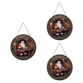 thumbnail image 1 of Adornos de madera perfecl 3 piezas Papá Noel decoración colgantes, 1 of 8