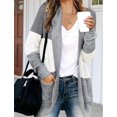 thumbnail image 2 of HAHADAXA Womens Long Sleeve Open Front Cardigans Chunky Knit Draped Sweaters Outwear ZGrey S, Grey, Small, 2 of 7