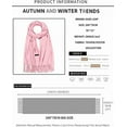 thumbnail image 5 of Women Scarf Pashmina Shawls and Wraps for Evening Dresses, Winter Fashion Soft Warm Long Large Scarves, Lightweight Silk Solid Colors Capes for Ladies Pink, 5 of 7