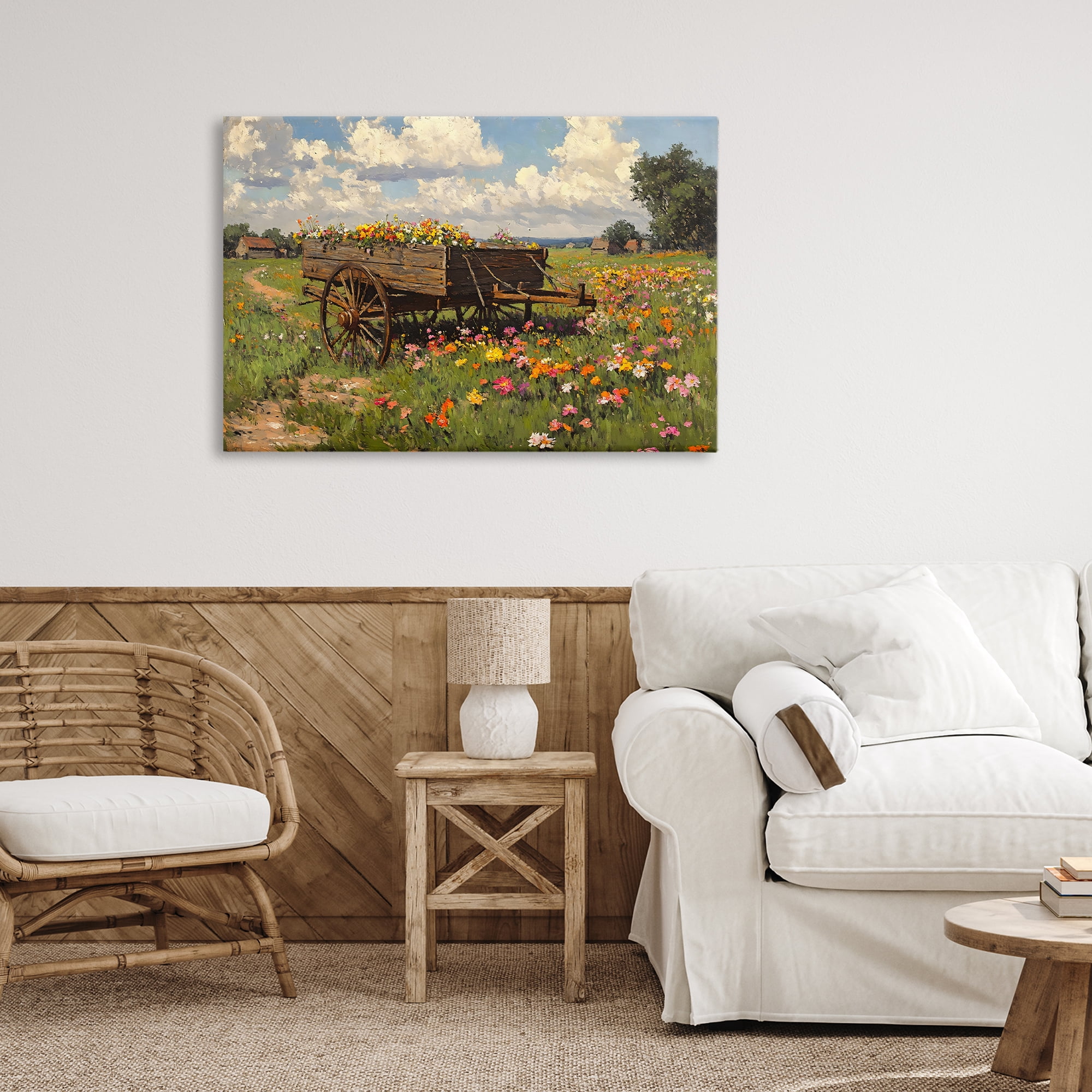 Stupell Industries Wildflower Wagon in Bloom Canvas Wall Art, design by Franklyn Gregory