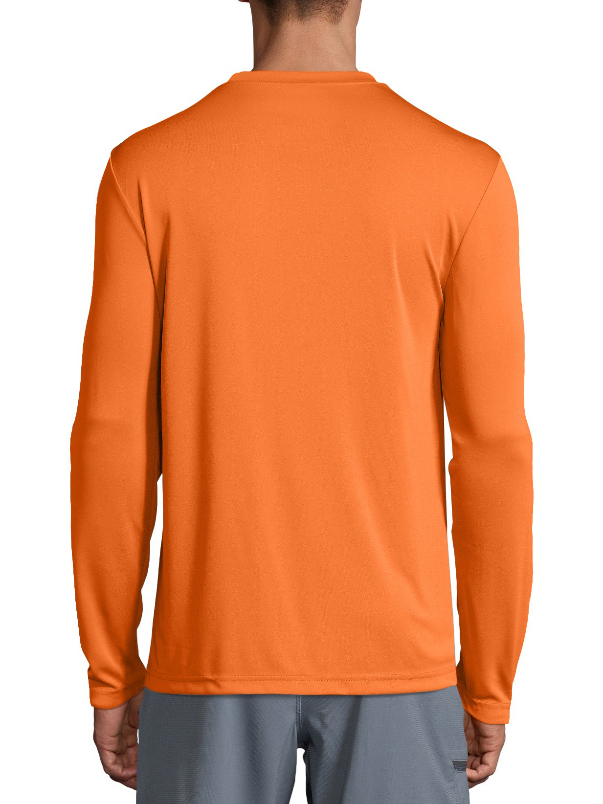 Hanes Cool DRI Performance Long-Sleeve T-Shirt (482L) Safety Orange, M - image 4 of 7