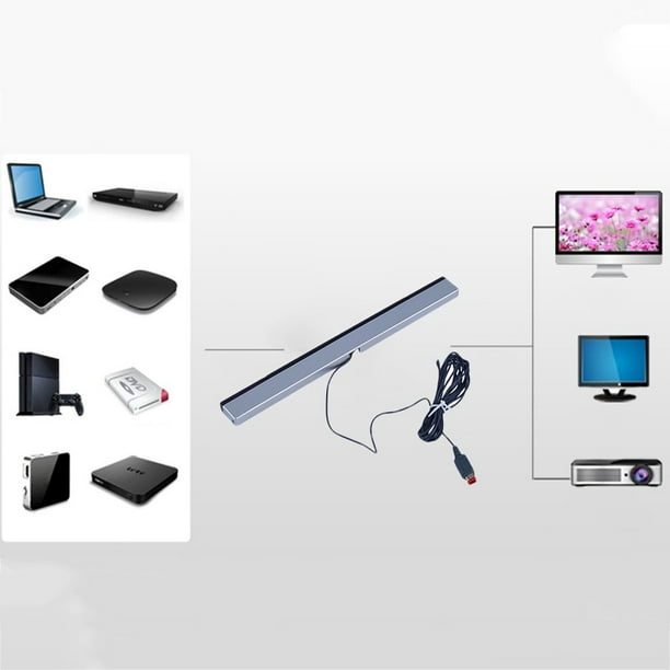Infrarouge Ray Sensor Bar Filaire Capteur Récepteur Pour Console Nintendo  Wii