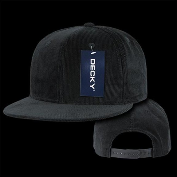 Corduroy Snapbacks, Black