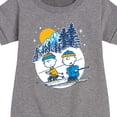 thumbnail image 3 of Peanuts - Charlie Brown And Linus Skiing - Toddler And Youth Girls Fleece Dress, 3 of 6