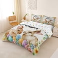 thumbnail image 3 of Erosebridal Cute Rabbits Colorful Eggs Queen Duvet Cover Set For Boys Girls,Kids Happy Easter Bedding,3 Pieces,No Comforter,Luxury Bedroom Decor, 3 of 6