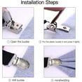 thumbnail image 5 of Adjustable Bed Sheet Clips,Sheet Fasteners Holder Straps and Suspender,Gripper,Extend from 21" to 80" Long Style Elastic Fasteners Bands Heavy Duty Suit for Mattress, Sofa, Couch,Recliner and More, 5 of 8