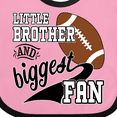 thumbnail image 4 of Inktastic Little Brother and Biggest Fan Football Player Boys Baby Bib, 4 of 4
