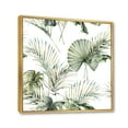 thumbnail image 3 of Monstera and Coconut Leaves With Tropical Pattern 30 in x 30 in Framed Painting Canvas Art Print, by Designart, 3 of 5
