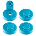 thumbnail image 6 of Mason Jar Lids Wide Mouth Plastic - Leak Proof Flip Cap - Teal 4 Pack - Made in the USA, 6 of 10