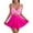 Pink, variant on Durtebeua Women Cutout One Piece Skirt Swimsuit V Neck Wrap Tie Back Swimdress Tummy Control Bathing Suits Black,L