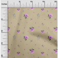 thumbnail image 2 of oneOone Cotton Poplin Twill Beige Fabric Floral Sewing Material Print Fabric By The Yard 56 Inch Wide, 2 of 4