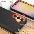 thumbnail image 2 of Xhy Samsung Galaxy A35 5G Case Military Grade Heavy Duty Protection 3 in 1 Shockproof Armor Rugged Durable Detachable for Galaxy A35 5G Phone - Black+Orange, 2 of 6