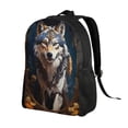 thumbnail image 2 of Fotbe Oil Painting Tribal Wolf Travel Laptop Backpack, Business Slim Sturdy Laptops Backpack, Water Resistant College School Computer Bag Gift for Men & Women Fits 15.6 Inch Notebook, 2 of 8