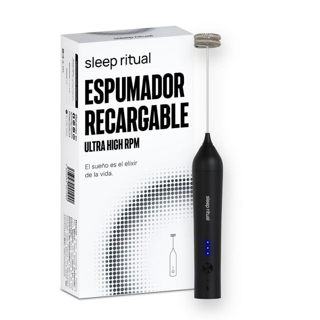 Espumador de Leche Sleep Ritual Recargable Premium de Mano 3 Velocidades