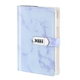 thumbnail image 1 of Diario A5 Uxcell con cerradura, cuaderno de cuero para journaling lindo, diario de mármol, púrpura, 1 of 7