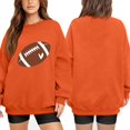 thumbnail image 2 of TOMVIGX Football Sweatshirts for Women Graphic Cute Oversized Sweatshirt Touchdown Football Mom Tops Tailgate Season Sunday Funday Fall Outfits, 2 of 5