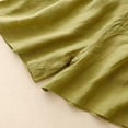 thumbnail image 4 of Bermuda Shorts for Women Summer Casual Elastic Waist Wide Leg Loose Fit Cotton Linen Boho Beach Shorts with Pockets, 4 of 8
