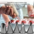 thumbnail image 4 of sweethay 5 Pieces Stainless Steel Piping Tip Household Rose Muffin Decorative Reusable Pudding Cupcake Cookies Tool Nozzle Baking Type1, 4 of 6