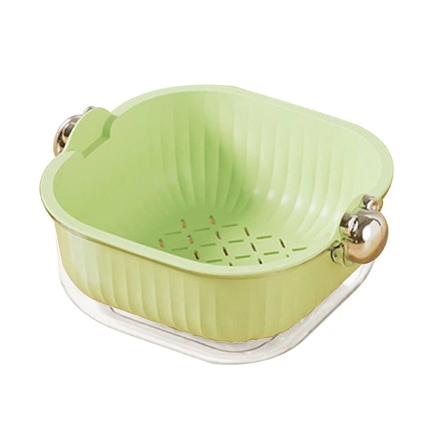 Kitchen Double-layer Drainss Basket Home Living Room Fruit Platess Thickened Vegetable Sink
