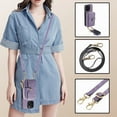 thumbnail image 4 of ShellTech Phone Case for iPhone 13 Pro Max Zipper Wallet Cover with Credit Card Holder Slot Shoulder Crossbody Strap Cell Women Girls Men,Purple, 4 of 11