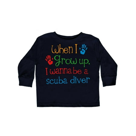 

Inktastic Future Scuba Diver Childs Diving Gift Toddler Boy or Toddler Girl Long Sleeve T-Shirt