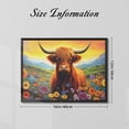 thumbnail image 4 of ADALE Highland Cow Pictures Wall Decor Farm Animal Canvas Wall Art Longhorn Cattle Print Painting Farmhouse Kitchen Decor Black Framed 14x11 Inch, 4 of 5